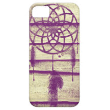 Dream Catcher Purple Wood iPhone 5 Covers