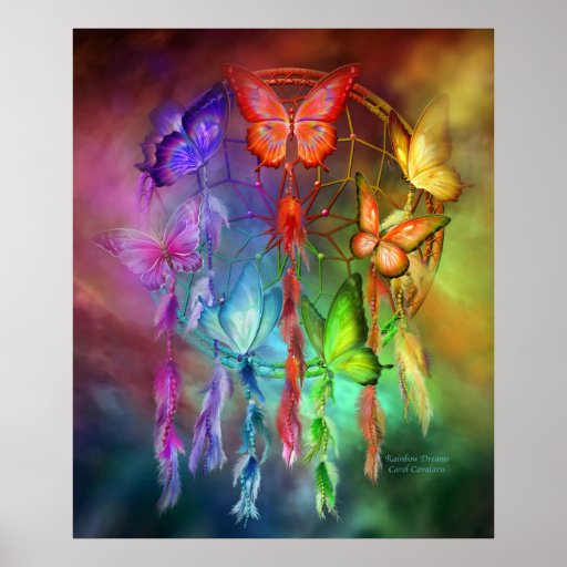 Dream Catcher Rainbow Dreams Art Poster/Print Zazzle