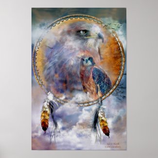 Dream Catcher Series - Spirit Hawk Poster print