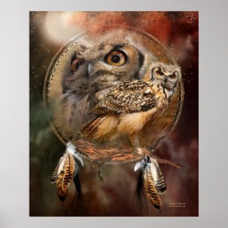 Dream Catcher Series-Spirit Of The Owl Poster