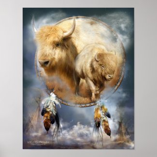 Dream Catcher Series-Spirit Of The White Buffalo print