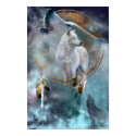 Dream Catcher Series-Spirit Wolf Poster posters