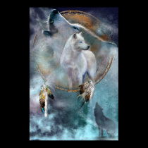 Dream Catcher Series-Spirit Wolf Poster/Print posters