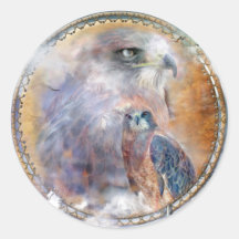 Dream Catcher - Spirit Hawk Art Sticker