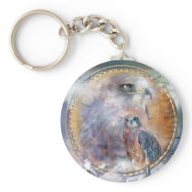 Dream Catcher - Spirit Hawks Art Keychain