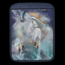 Dream Catcher - Spirit Wolf Art for iPad Sleeve ipad sleeves