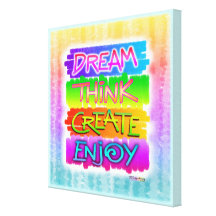 Dream Create INSPIRATIONAL Gallery Wrapped Canvas