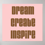 Dream, Create, Inspire Leopard Print Font