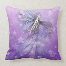 Dream Fairy in the Stars Throw Pillow