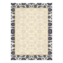Dream Floral in Cream and Gray Custom Invitations