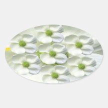 Dream Flowers and Magic Patterns Oval Sticker