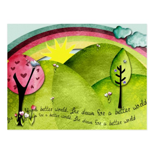 dream for a better wor post cards