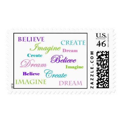 Dream Imagine Create Believe Postage