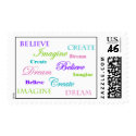 Dream Imagine Create Believe postage