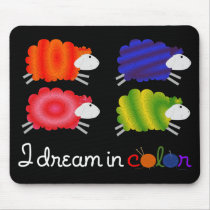 dream in color sheep mouse pad