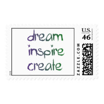 dream, inspire, create stamp