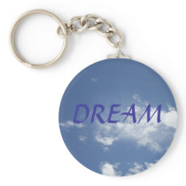 DREAM KEY CHAIN ON SKY BACKGROUND