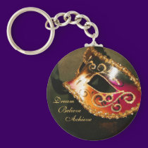 Dream Masquerade Mask Inspirational Keychain keychains