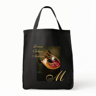 Dream Monogram Masqurade Mask Graduation Tote Bag bag