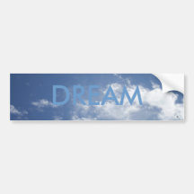 DREAM ON CLOUDS BUMPER STICKER