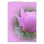 Dream-Pink Rose Greeting Card