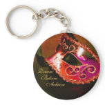 Dream Red Masquerade Mask Inspirational Keychain