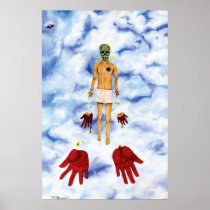 artsprojekt, nichole, camarillo, nichole camarillo, nicholecamarillo.com, art, artist, fine art, mexican art, mexican, mexico, paint, painting, illustration, design, woman, female, print, prints, poster, posters, art poster, art print, archival print, artwork, canvas, canvas print, fine art print, fine art poster, the dream, clouds, repent, deceitful, lies, relationships, red handed, death, skull, aware, heart, Poster with custom graphic design