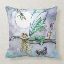 Dream Spot Faerie and Butterfly Throw Pillow