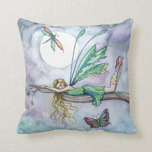 Dream Spot Faerie And Butterfly Throw Pillow Zazzle