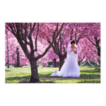 Dream Wedding Pink Flowers Poster