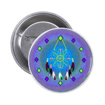 Dreamcatcher Blue Button