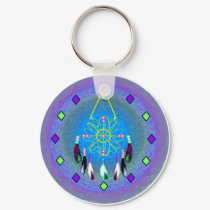 Dreamcatcher Blue keychains