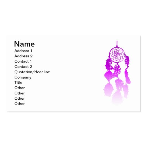 Dreamcatcher Business Card Template (front side)