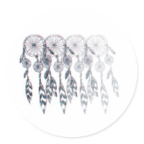 Dreamcatcher Fade Round Stickers