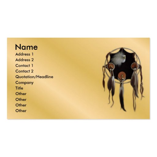 Dreamcatcher Profile Card Business Card Templates (front side)
