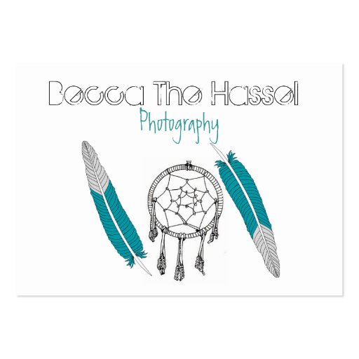 Dreamcatchers and feathers business card templates