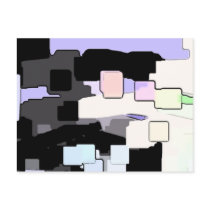 "Dreaming Blue" Geometric Art postcards by RLMdesignes "Dreaming Blue" Geometric Art postcards
