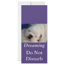 Dreaming Bulldog Do Not Disturb Rack Cards