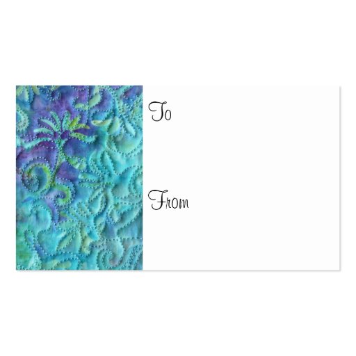 "Dreaming in Blue" Florist Gift Cards Business Card Template (front side)
