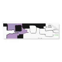 "Dreaming in Purple" Geometric Art bumper stickers
