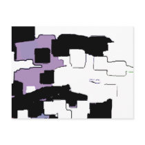 "Dreaming in Purple" Geometric Art postcards