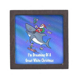 Dreaming Of A Great White Shark Christmas Premium Gift Boxes
