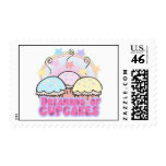 dreaming of cupcakes postage stamps