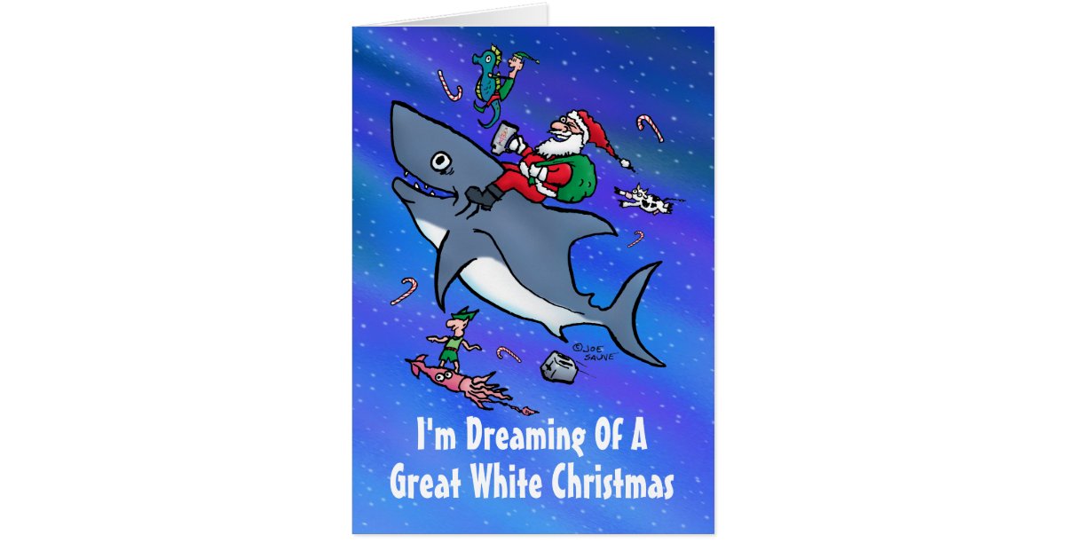 Dreaming Of Great White Christmas Card Zazzle
