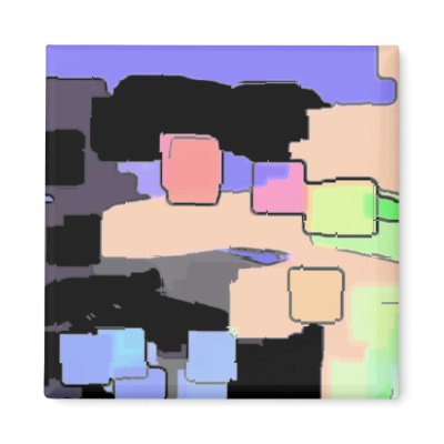 "Dreaming of Sky" Geometric Art Fridge Magnet by RLMdesignes