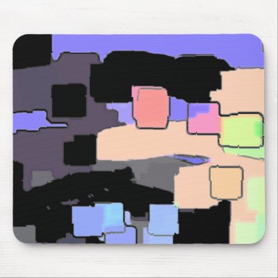 "Dreaming of Sky" Geometric Art Mouse Mats by RLMdesignes
