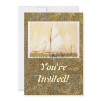 Dreaming Sails custom invitation