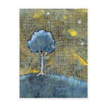 Dreaming tree art modern painting for dreamers postcard