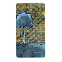Dreaming tree painting fun unique modern landscape labels