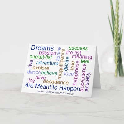 Dreams Are Meant to Happen (bright) Greeting Card